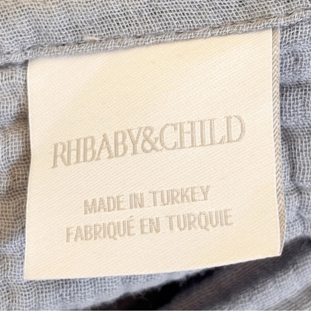 RESTORATION HARDWARE RHBABY&CHILD Ocean Featherlight Cotton Gauze Crib Skirt